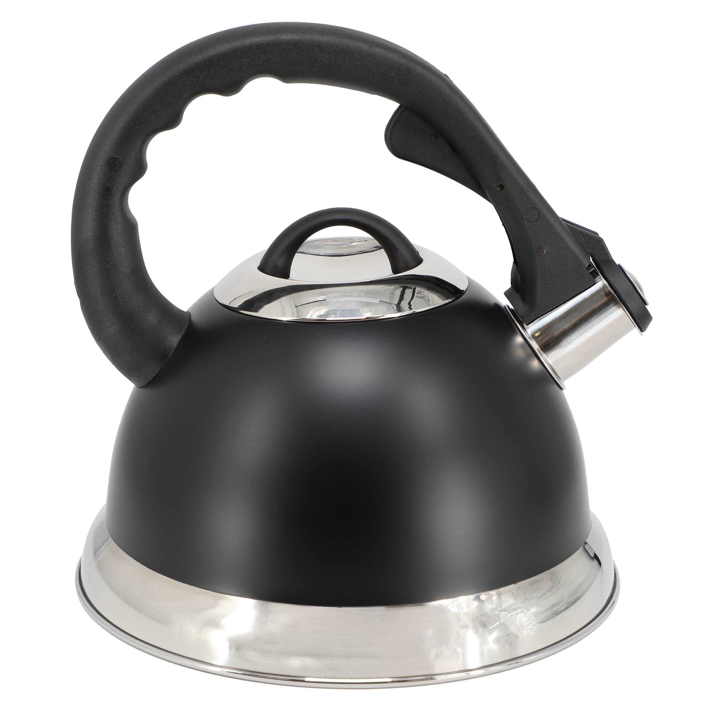 Alt View 2. Mr. Coffee - Mr. Coffee Clarefield 2.4 Quart Stainless Steel Whistling Tea Kettle in Black - Black.