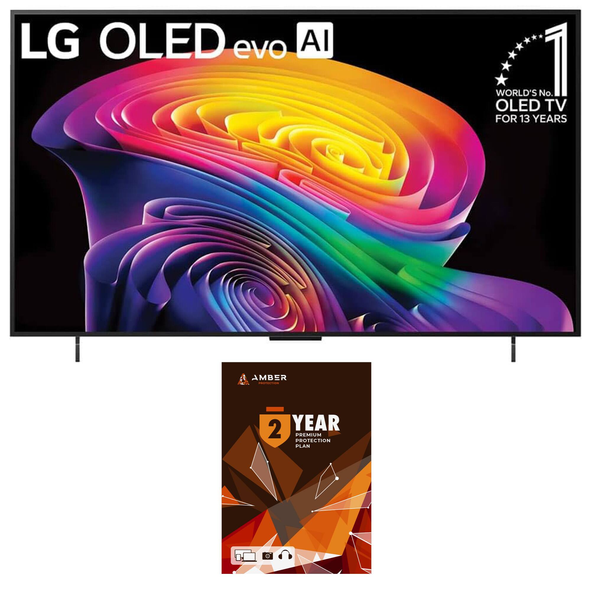 LG OLED evo AI  
WORLD'S No 1 OLED TV FOR 13 YEARS  

AMBER:  
2 YEAR PREMIUM PROTECTION PLAN