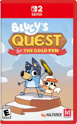 2 NINTENDO SWITCH BLUEY'S QUEST for THE GOLD PEN EVERYONE E ESRB HALFBRICK PM STUDIOS - E (Everyone)