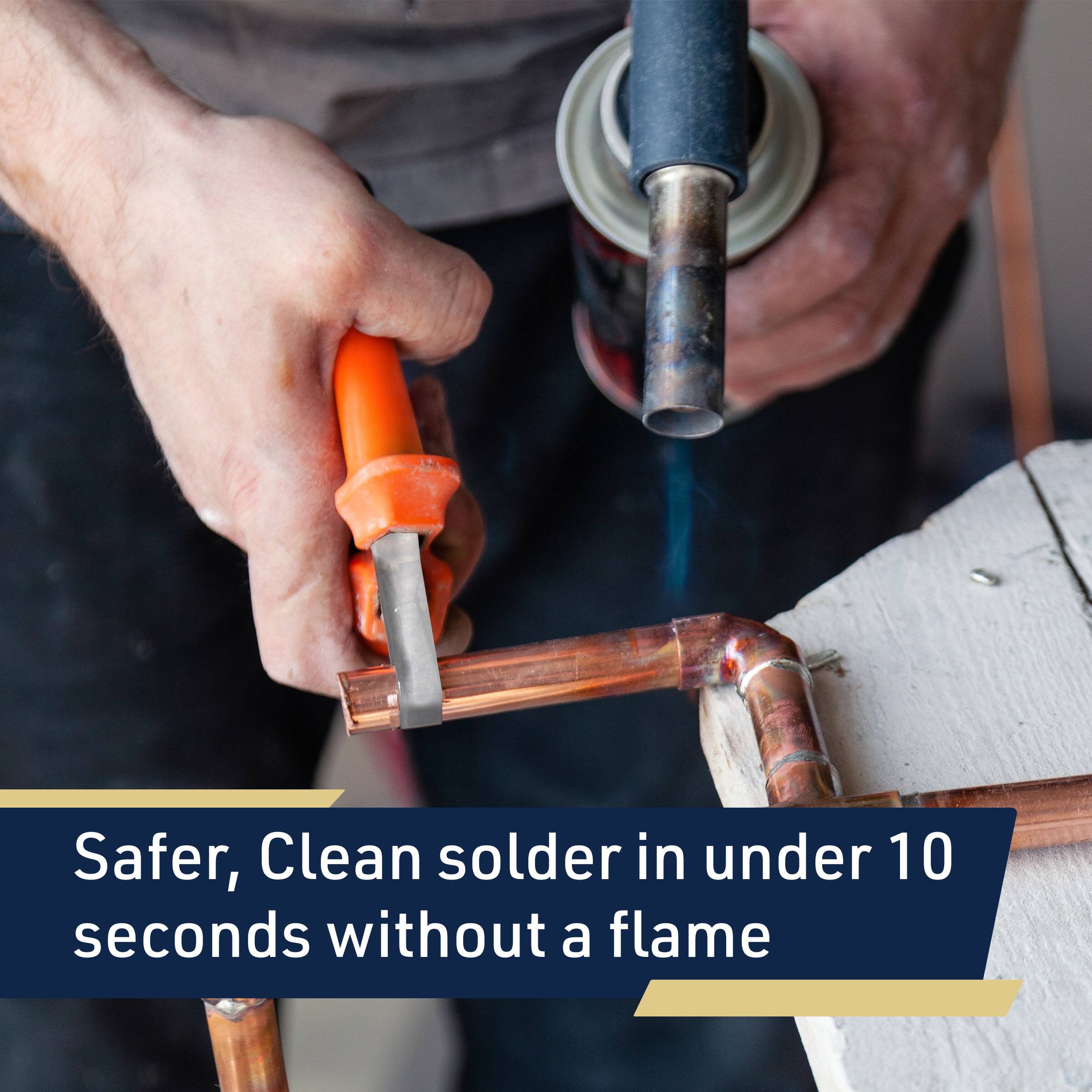 Safer, Clean solder in under 10 seconds without a flame.