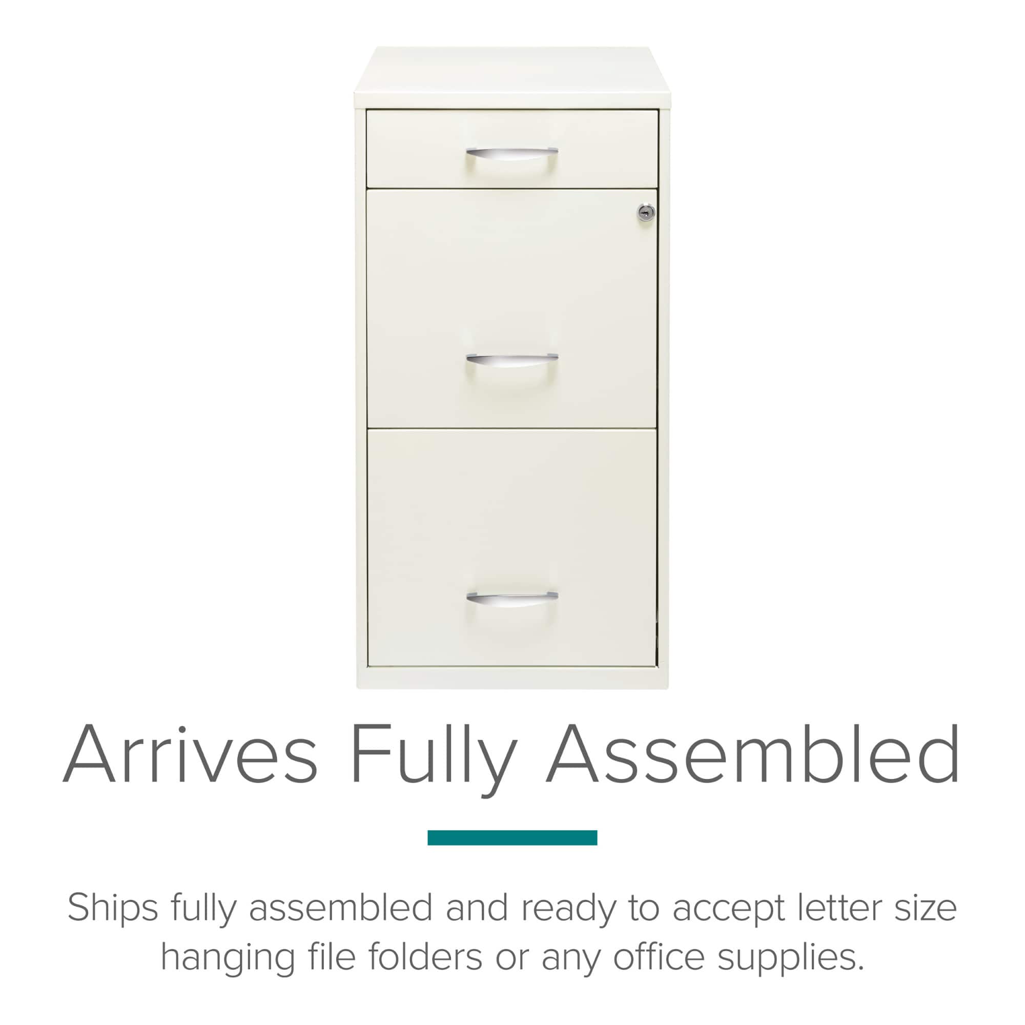 Arrives Fully Assembled: Ships fully assembled and ready to accept letter size hanging file folders or any office supplies.