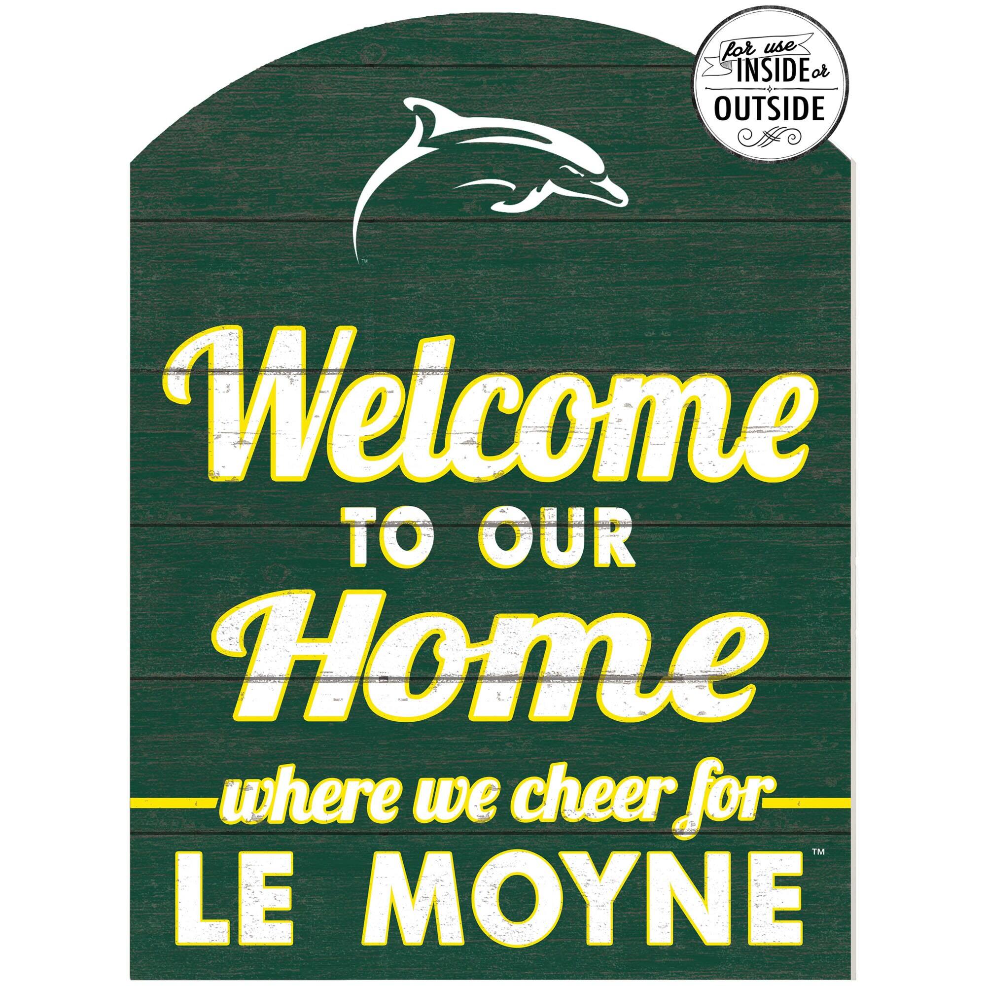 Jardine - Le Moyne Dolphins 16'' x 22'' Indoor/Outdoor Marquee Sign - Green