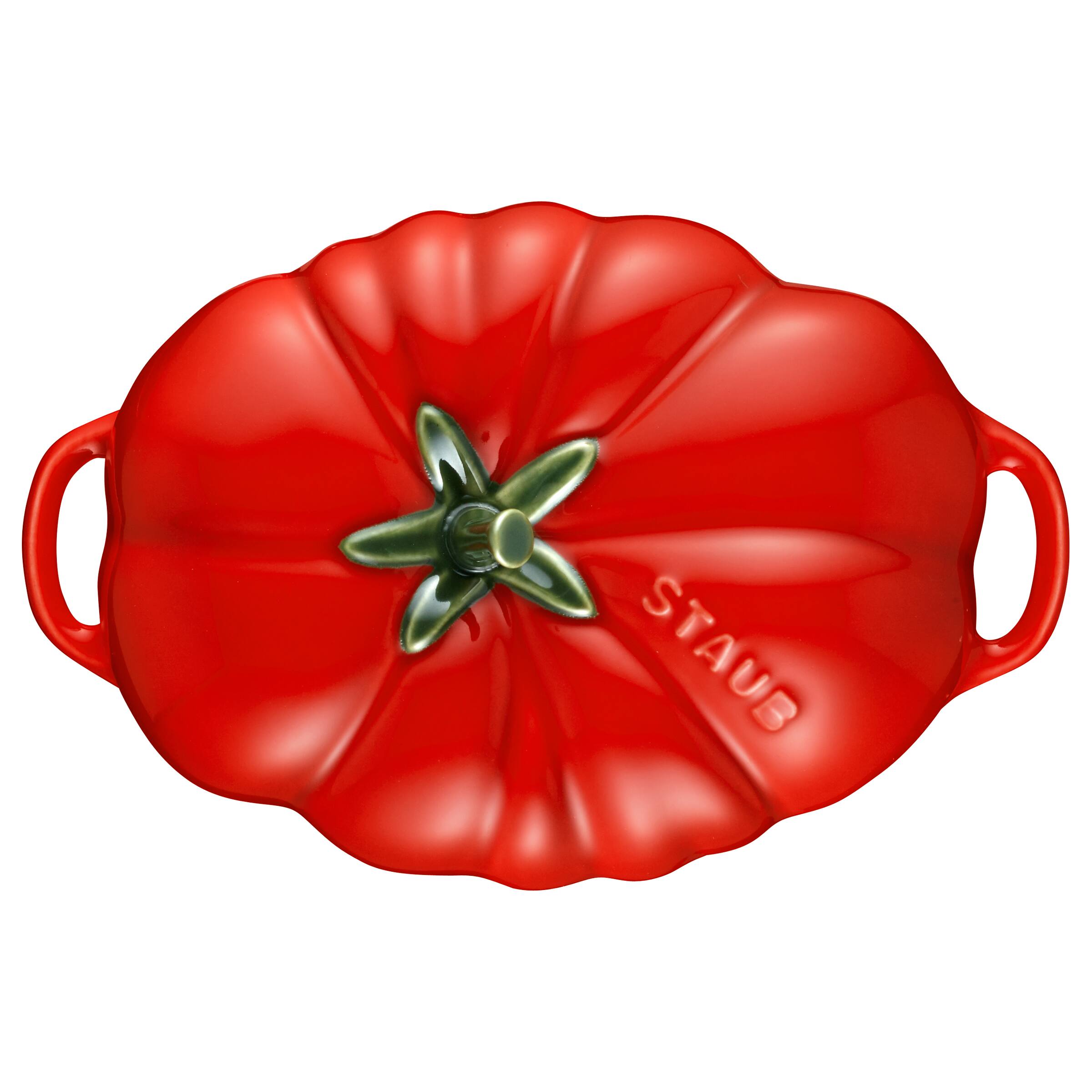 Alt View 7. Staub - Staub Ceramic 16-oz Petite Tomato mini Cocotte, baking dish, no stovetop save - Cherry - Cherry.