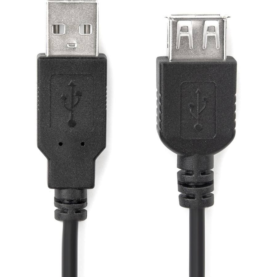 Alt View 3. Rocstor - 6FT/2M USB 2.0 EXTENSION CABLE USB 2.0 TYPE A TO TYPE A F/M BLACK.