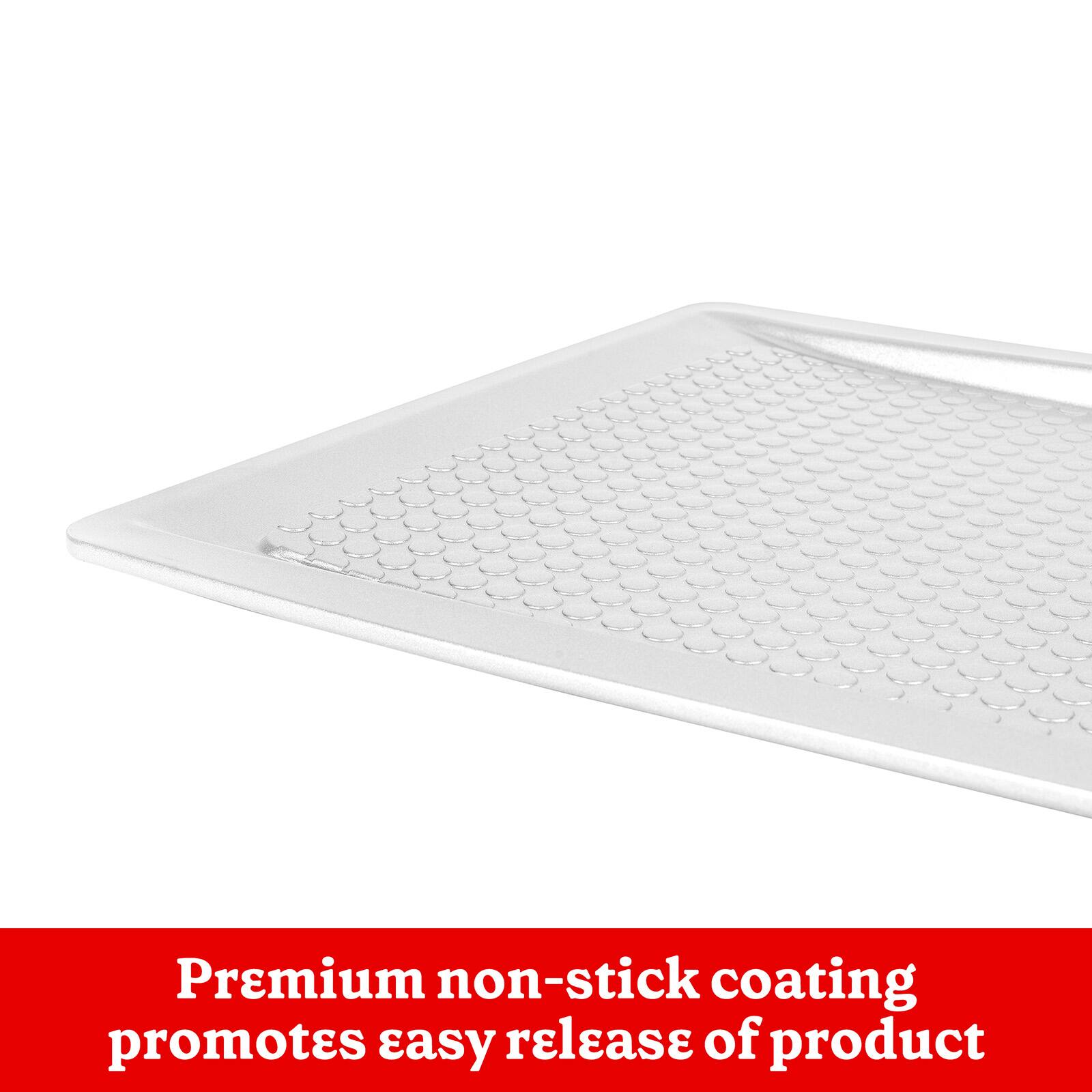 Premium non-stick coating promotes easy release of product
