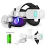 Alpha Digital - Meta Quest 2 Head Strap w/ 6000mAh Battery- 4Hr extra- Comfort /Adjust - White