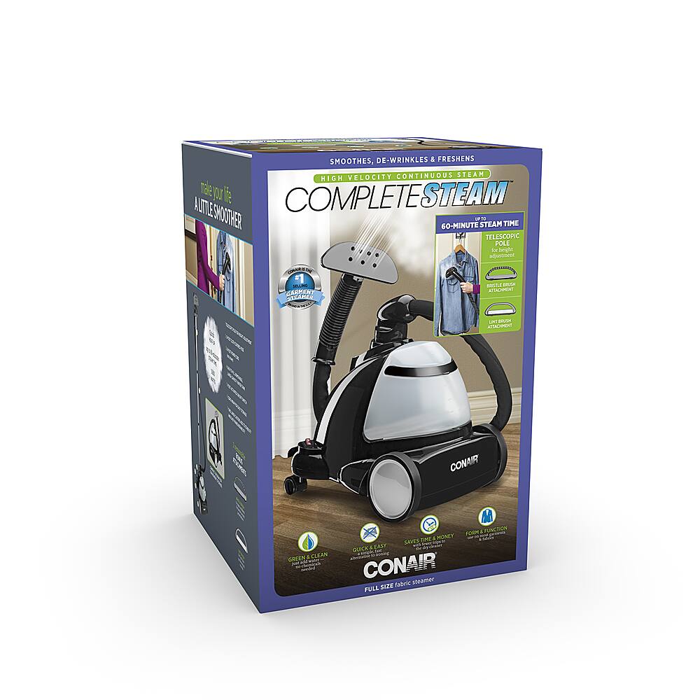 how to use conair compact fabric steamer