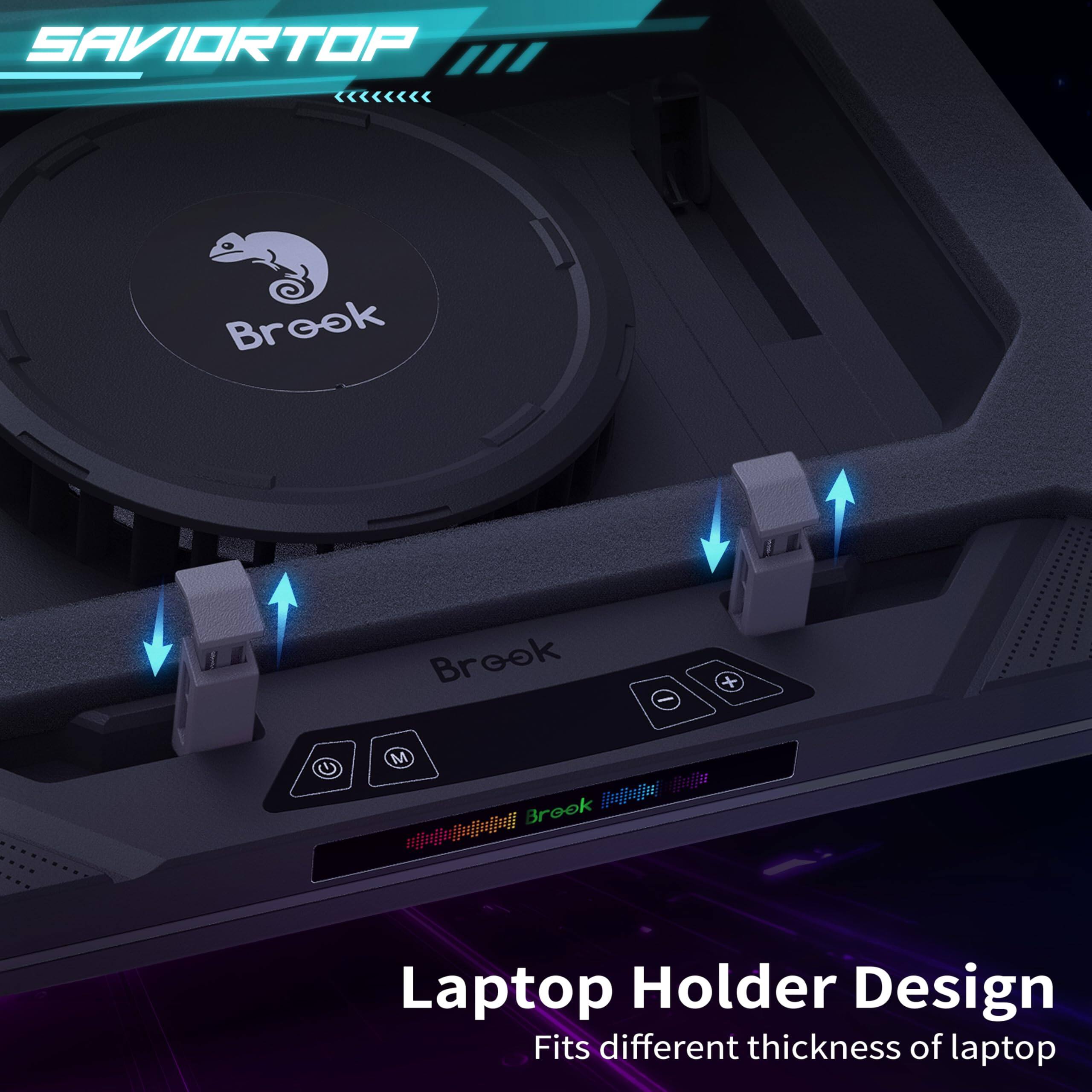 SAVIORTOP Brook Laptop Holder Design  
Fits different thickness of laptop