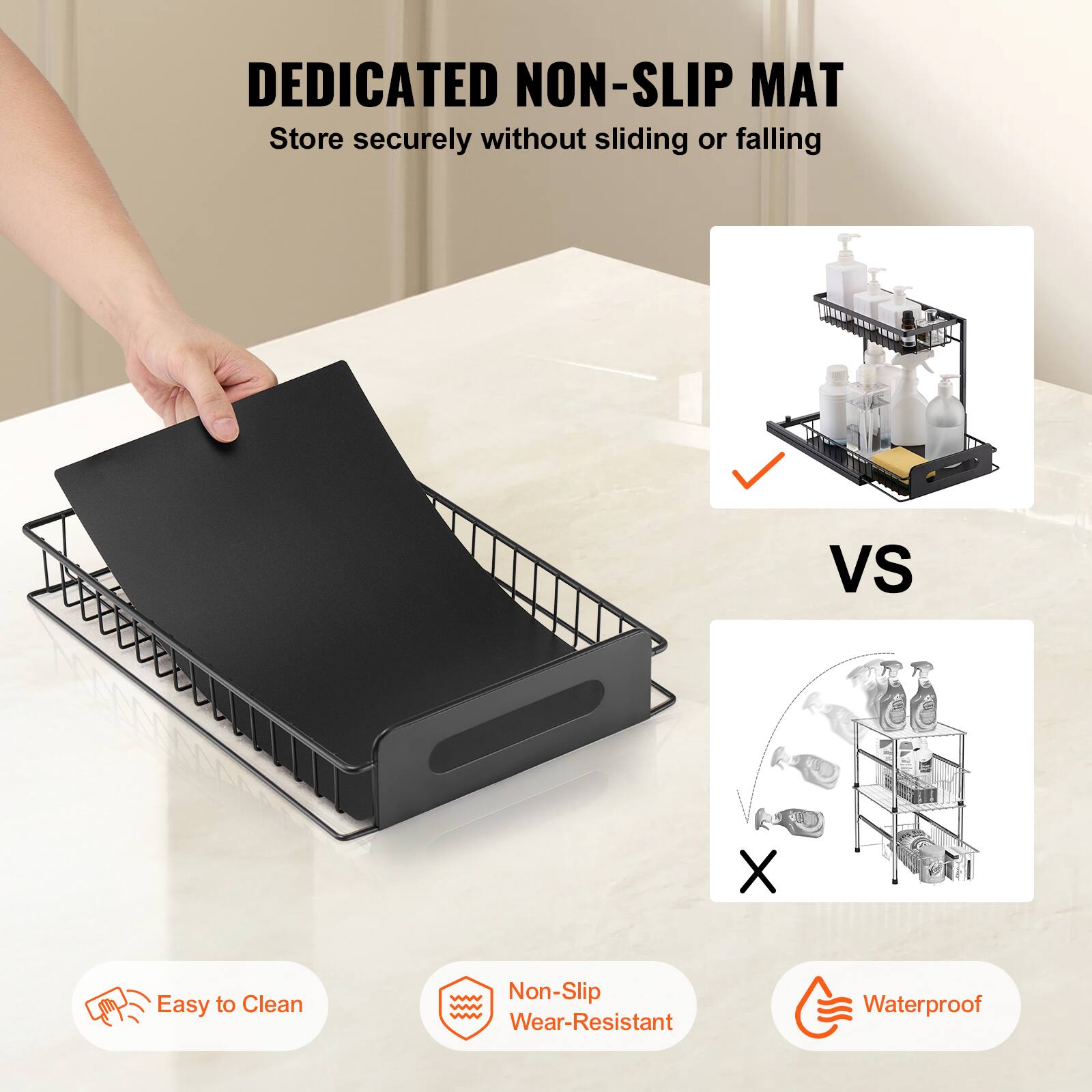 DEDICATED NON-SLIP MAT

Store securely without sliding or falling

Easy to Clean
Non-Slip
Wear-Resistant
Waterproof