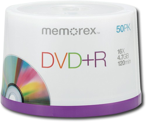  Memorex - 50-Pack 16x DVD+R Disc Spindle