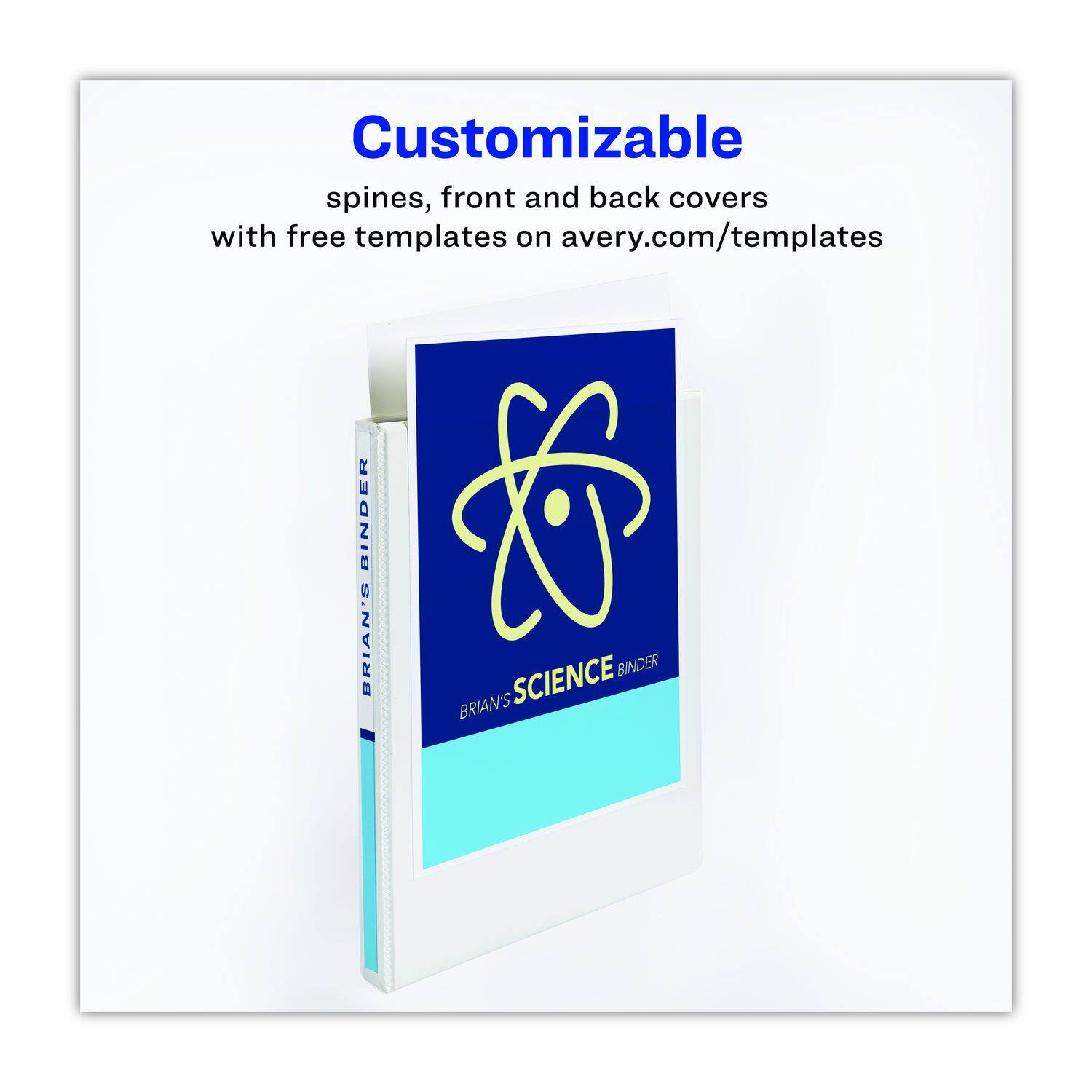Customizable spines, front and back covers with free templates on avery.com/templates

BRIAN'S BINDER

BRIAN'S SCIENCE BINDER