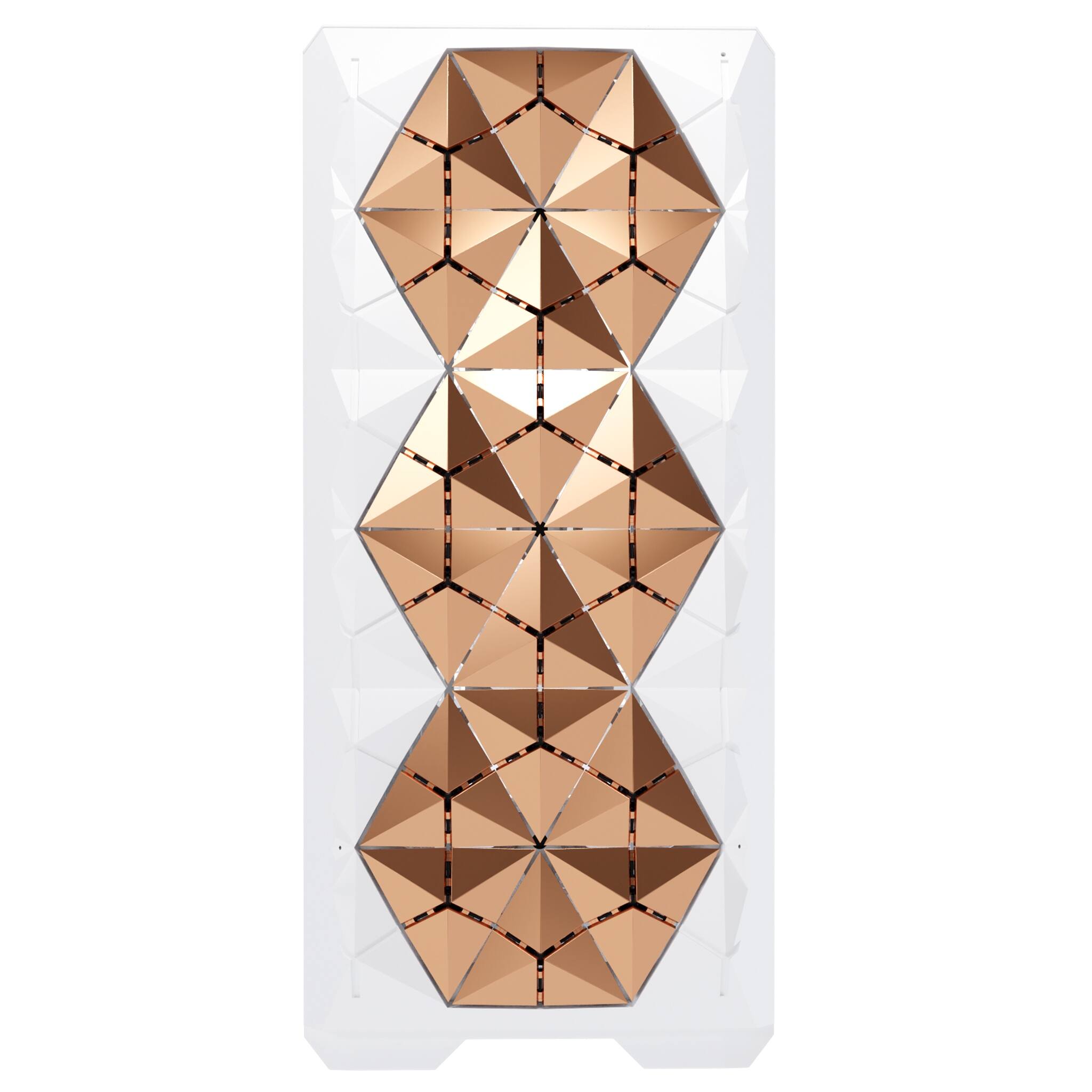 Alt View 1. CyberPowerPC - Kinetic ATX Mid-Tower Front Intelligent Venting PC Case - White.