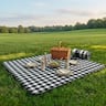 Adivo - Waterproof Outdoor Picnic Blanket - Acrylic Fabric with Plaid Print, Multiple Sizes - 200*300cm - Grey Tile