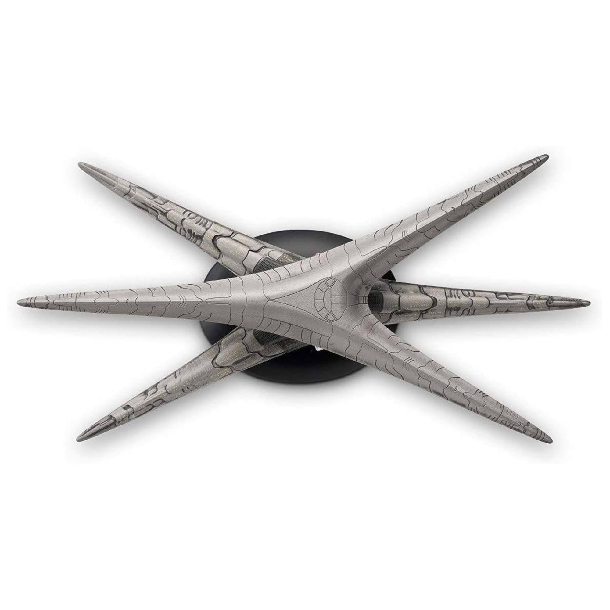 Alt View 4. Eaglemoss - Eaglemoss Battlestar Galactica Ship Replica | Modern Basestar (Blood and Chrome) - Grey.