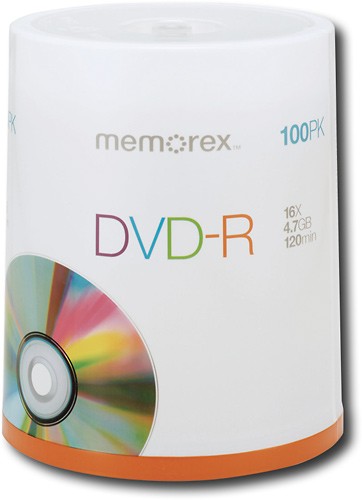  Memorex - 100-Pack 16x DVD-R Disc Spindle