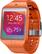 Left. Samsung - Geek Squad Certified Refurbished Gear 2 Neo Smartwatch 58.4mm Plastic - Orange Rubber.