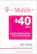 Front. T-Mobile - $40 Top-Up Prepaid Card - White.