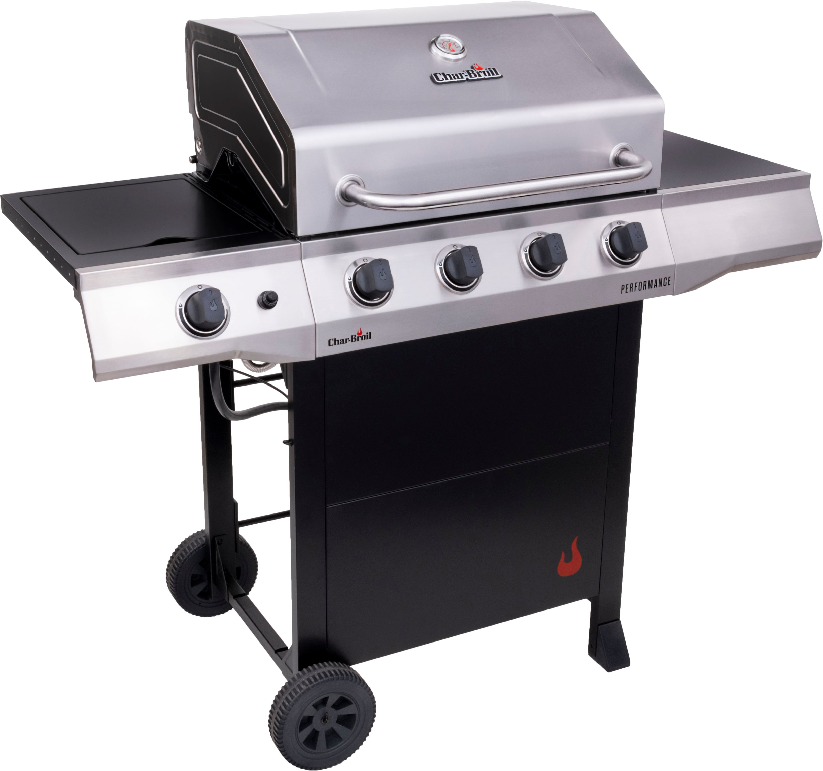 Char-Broil Performance Series 4-Burner Gas Grill Stainless Steel_Black Char Broil 4 Burner Stainless Steel Gas Grill
