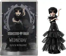 Mattel - Collectible - Monster High X Wednesday - Raven Dress Wednesday Doll - COLLECTIBLES - Multicolor