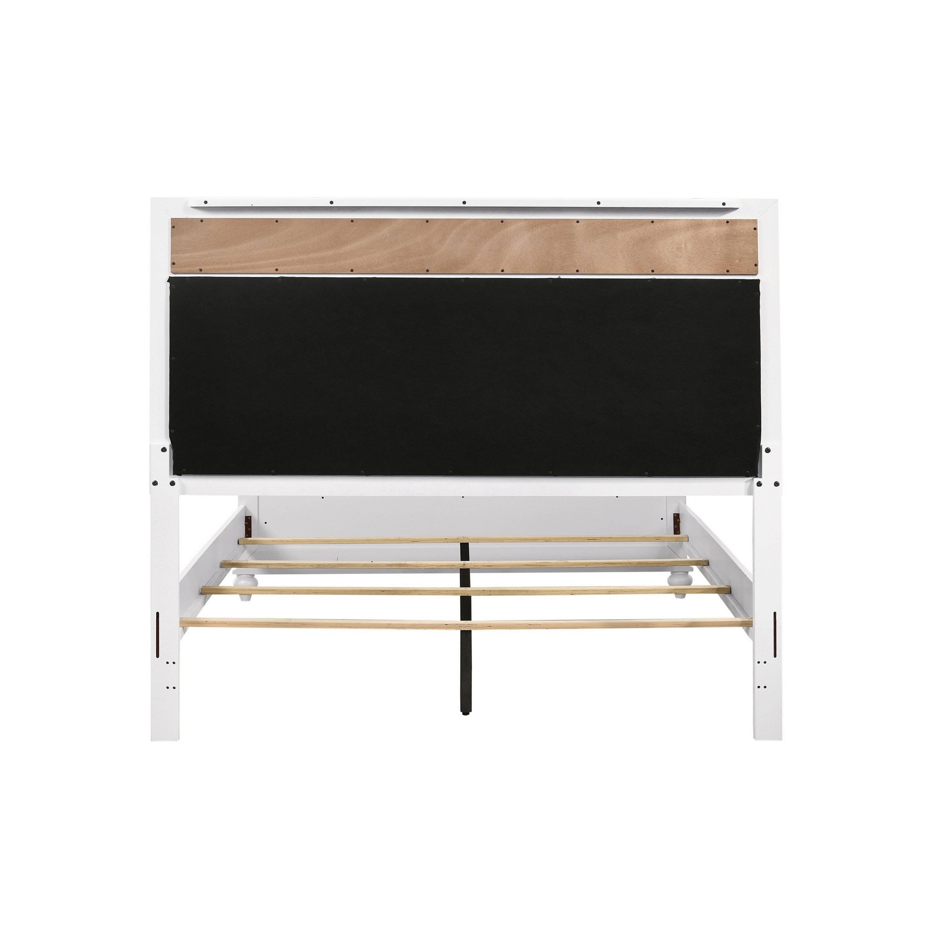 Alt View 3. Manhattan Lane - Dini Queen Panel Bed, Glitter Headboard, Channeled Metallic Gray Upholstery - Gray.
