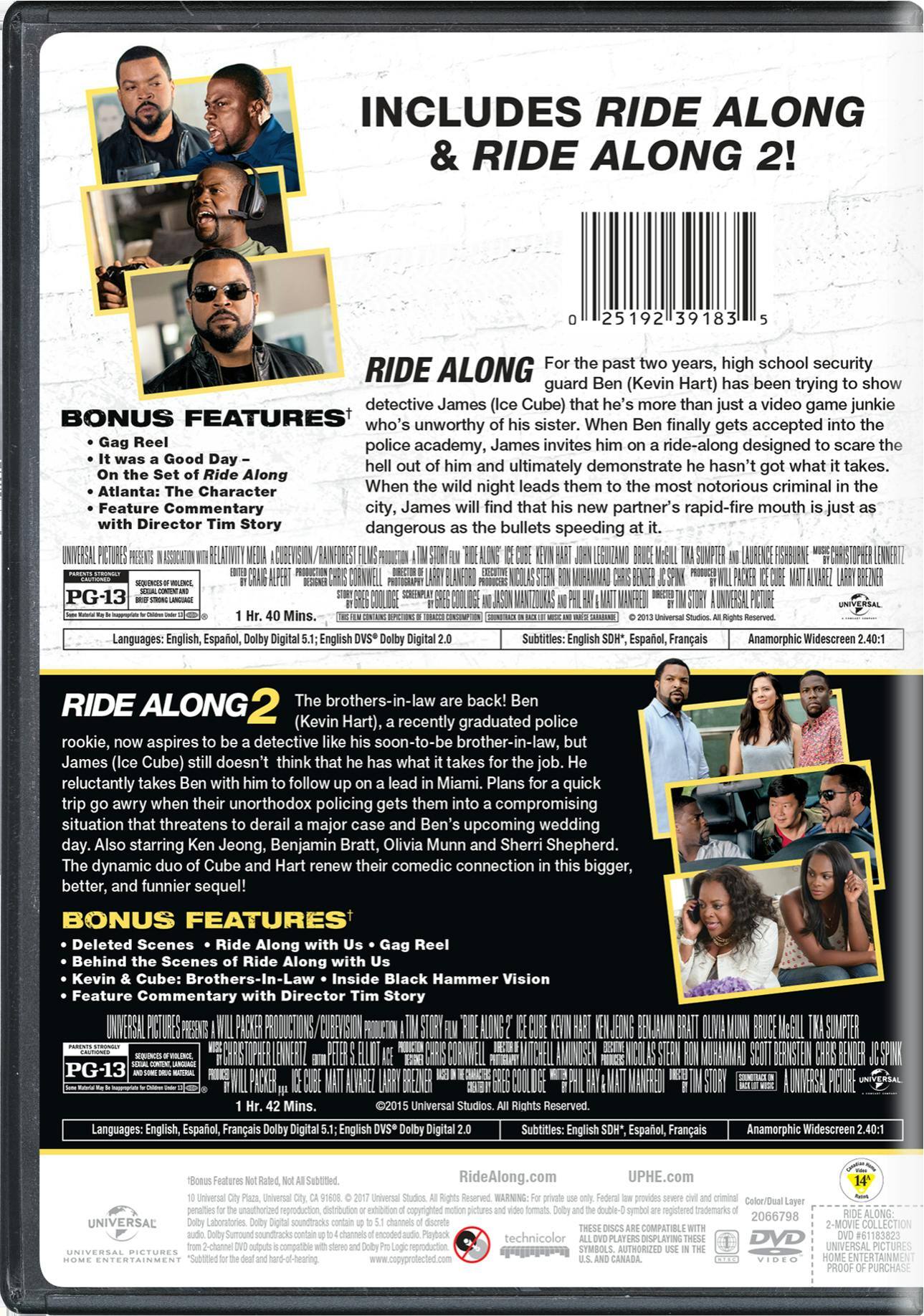 Angle. Ride Along 1 & 2 (DVD Double Feature) [DVD].