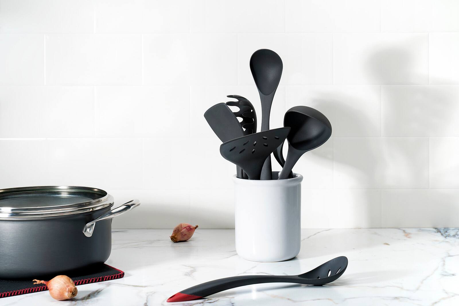 Alt View 5. Cuisipro - 11.75-Inch Fiberglass Basting Spoon - Black.