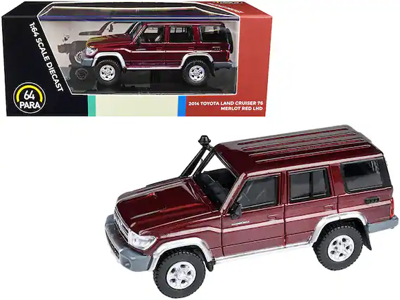 1:64 Scale Diecast
64 Para
2014 Toyota Land Cruiser 76 Merlot Red LHD