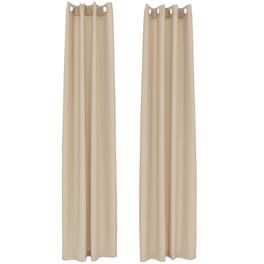 Sunnydaze - Modern Outdoor Curtain Panel - 52 in x 96 in - Set of 2 - Beige