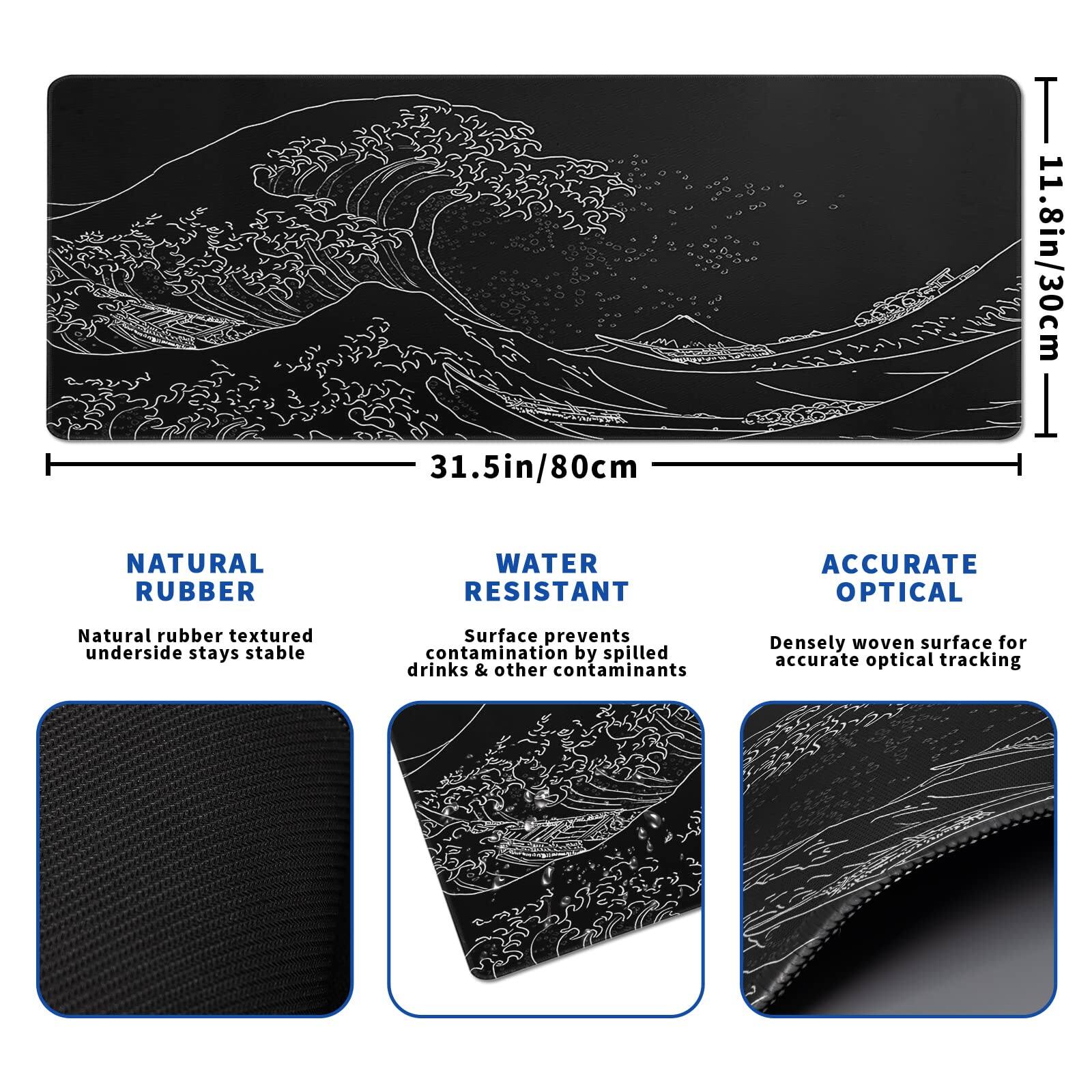 31.5in/80cm x 11.8in/30cm

NATURAL RUBBER
Natural rubber textured underside stays stable

WATER RESISTANT
Surface prevents contamination by spilled drinks & other contaminants

ACCURATE OPTICAL
Densely woven surface for accurate optical tracking