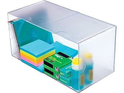 Deflecto - Deflect-O Cube 1 Compartment Stackable Plastic Compartment Storage, (350501) - Clear price history on PriceWatchPro