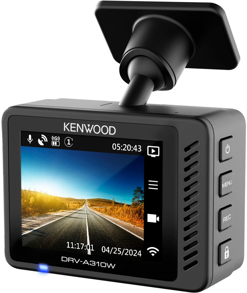 Kenwood DRV-A310W 1 05:20:43 Menu REC 11:17:01 04/25/2024