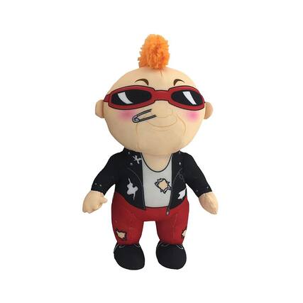 Front. License 2 Play - Garbage Pail Kids 8.5 Inch Plush | New Wave Dave - Black.