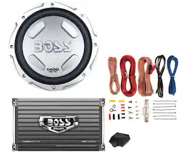 BOSS Audio - BOSS CX122 12" 1400W Car Power Subwoofer Sub Woofer and Amplifier and Amp Kit - Black