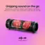 Gripping sound on the go: Powered by a racetrack woofer, dome tweeter and XBOOM radiators for louder, more immersive sound that you can feel. XBOOM by will.i.am.