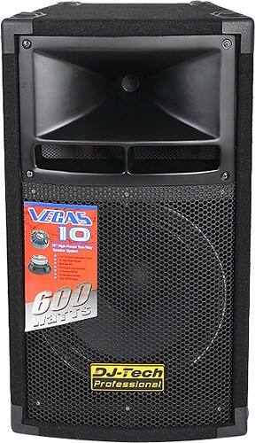 Front Standard. DJ-Tech - VEGAS Series 10" Speaker (Each).