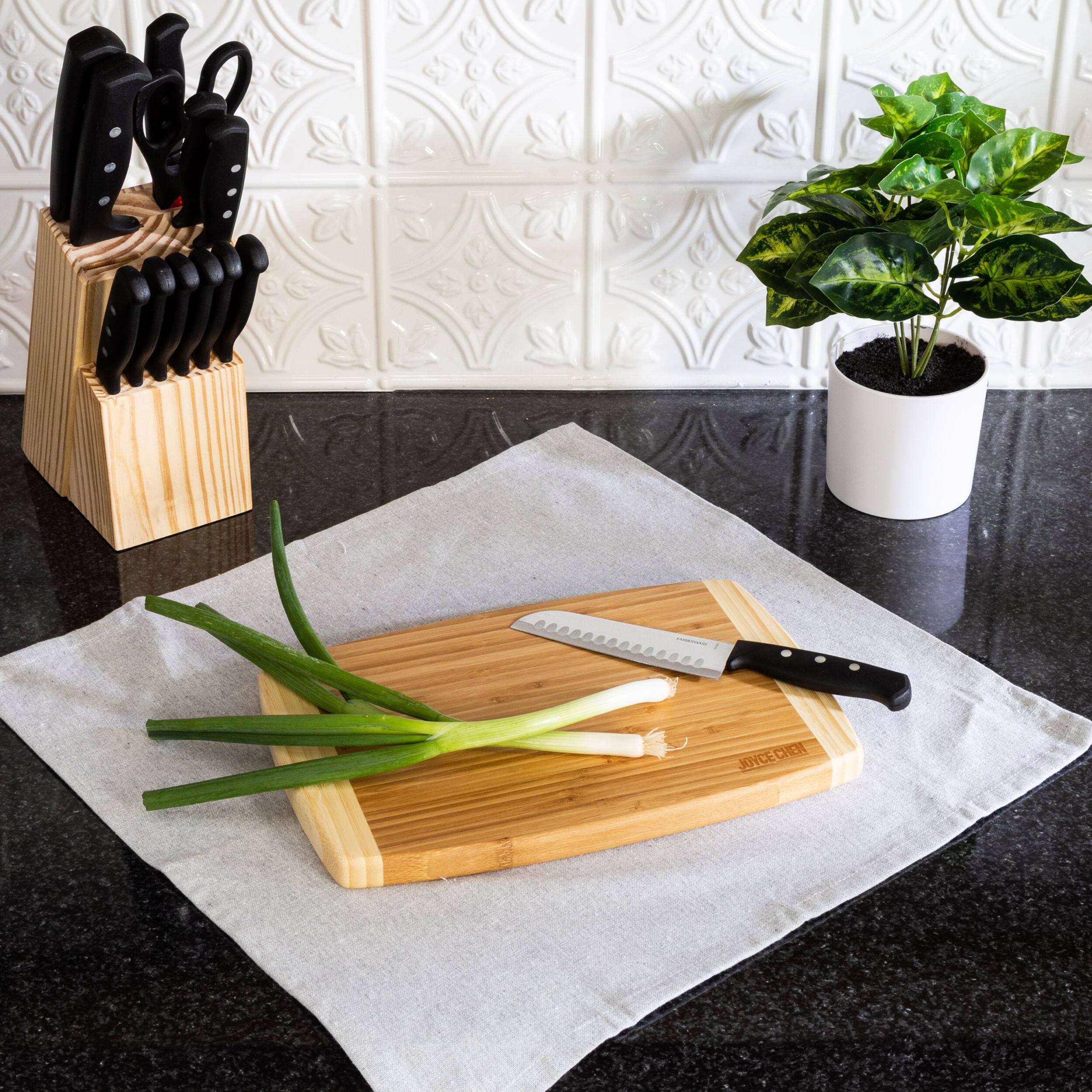 Alt View 2. Escali - Joyce Chen Medium Burnished Bamboo Cutting Board, 8x12 Inches - Natural.