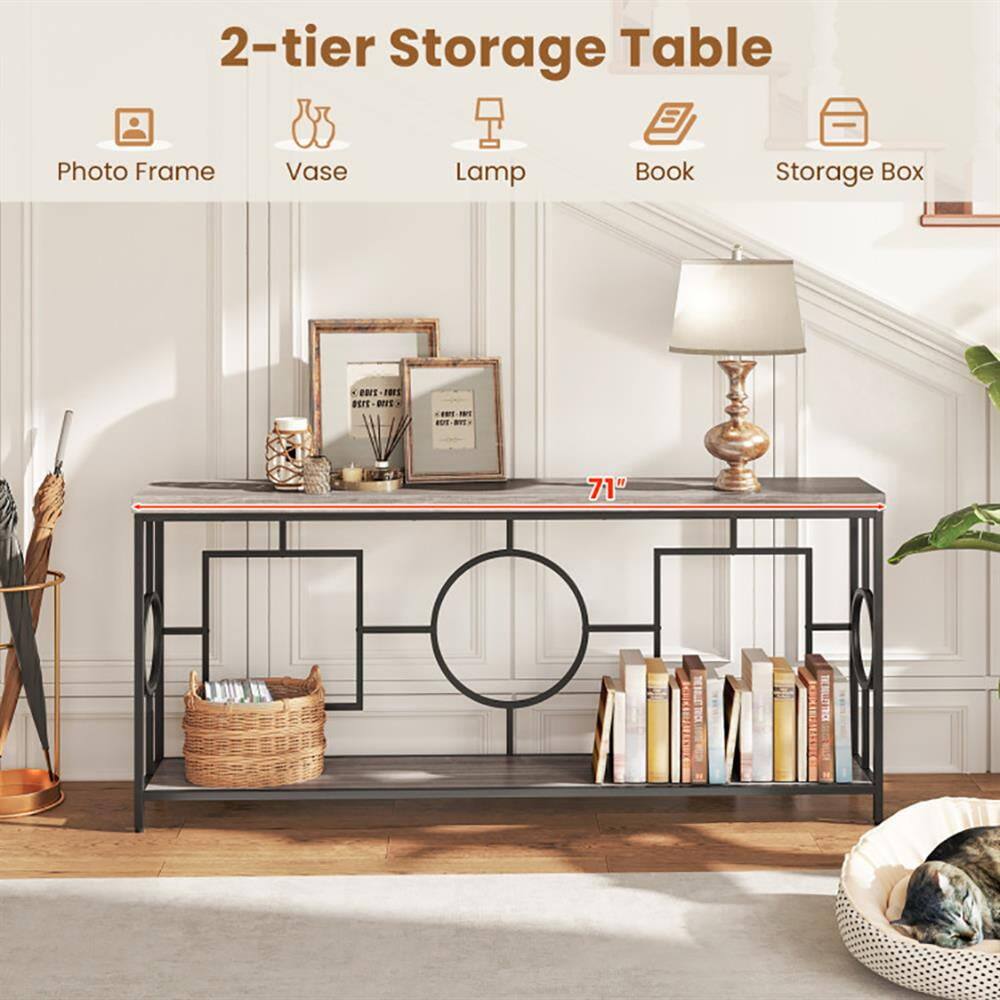 2-tier Storage Table  
Photo Frame  
Vase  
Lamp  
Book  
Storage Box  
71"