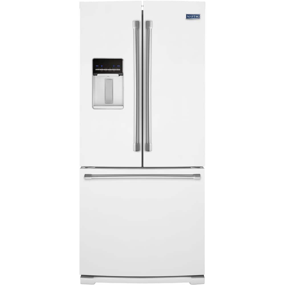 Best Buy Maytag 19.7 Cu. Ft. French Door Refrigerator White MFW2055DRH
