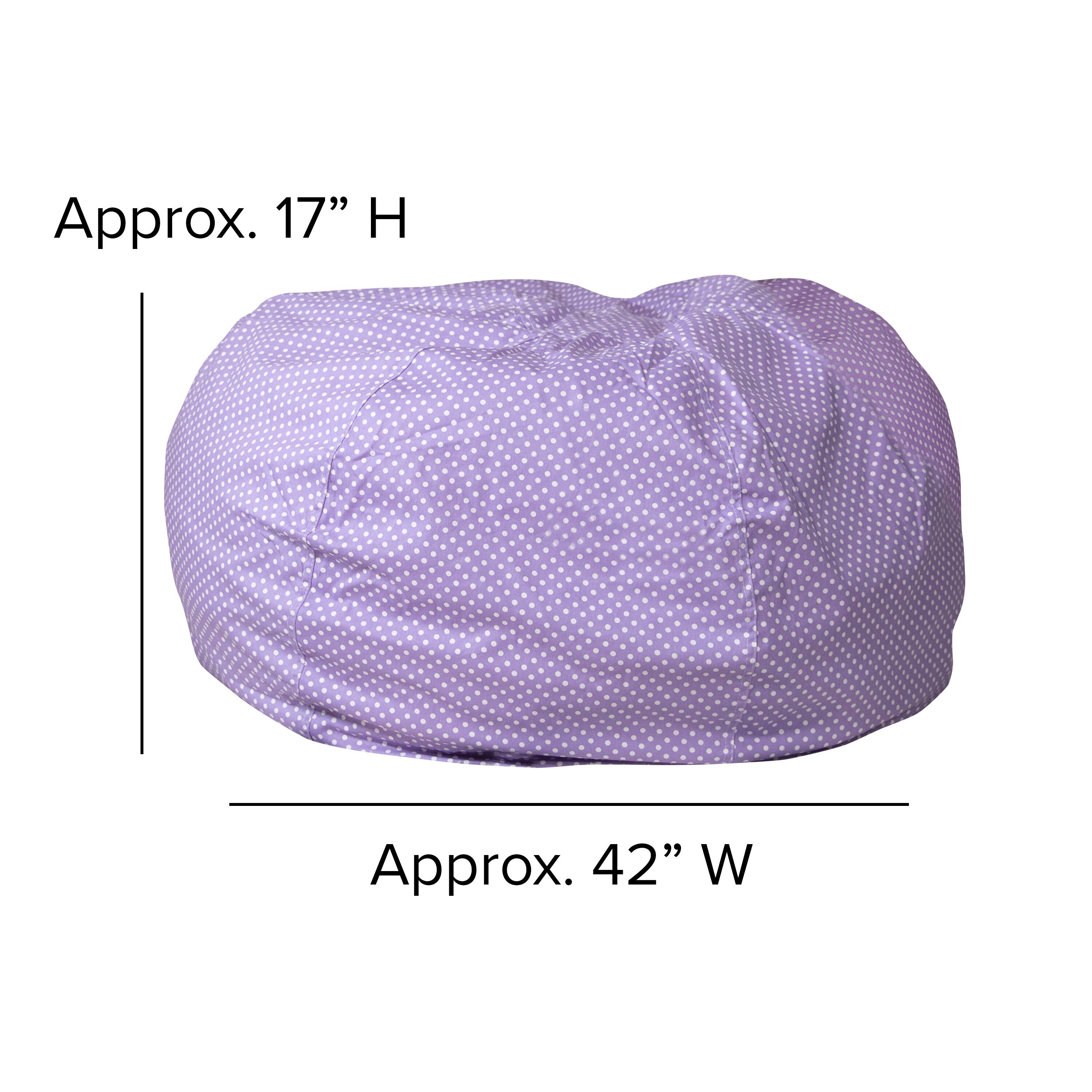 Alt View 12. Alamont Home - Oversized Bean Bag Chair for Kids and Adults - Lavender Dot.