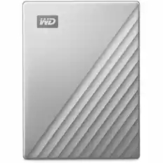 Front. Western Digital - WD My Passport Ultra WDBGKC0060BSL-WESN 6 TB Portable Hard Drive - 2.5" External - Silver - MAC Device Supported - USB - Silver.