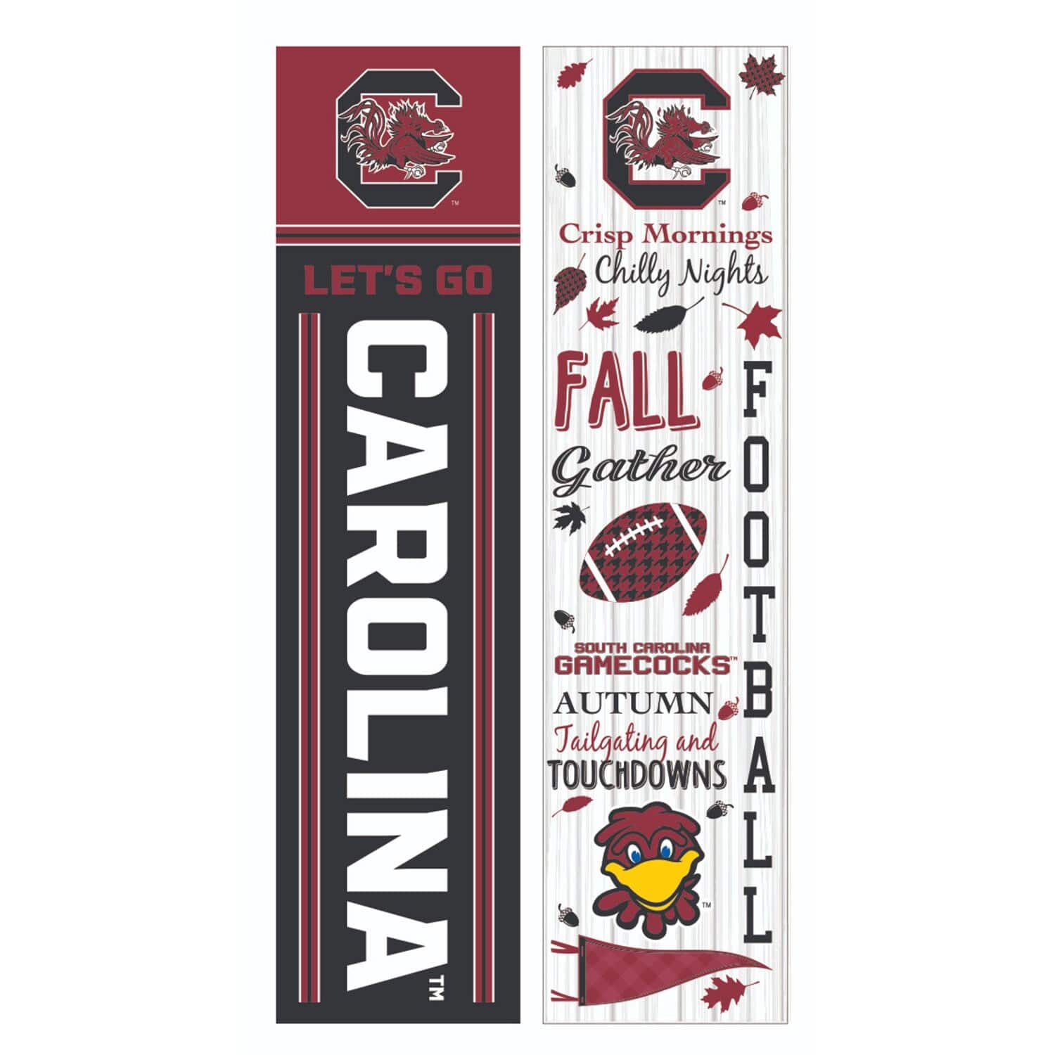 Evergreen Enterprises - South Carolina Gamecocks 47" Double Sided Fall Leaner Fan Sign - Multicolor