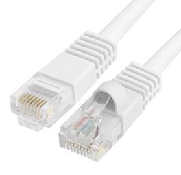 Cmple.com - Cmple - Cat5e Ethernet Cable 25 ft, 350 MHz UTP Cat 5e Ethernet Patch Cord, 1Gbps Network Lan Cables, RJ45 - White