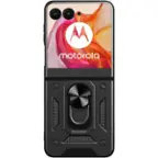Front. SaharaCase - Raider Series Kickstand Case for Motorola Razr (2024) - Scorpion Black.