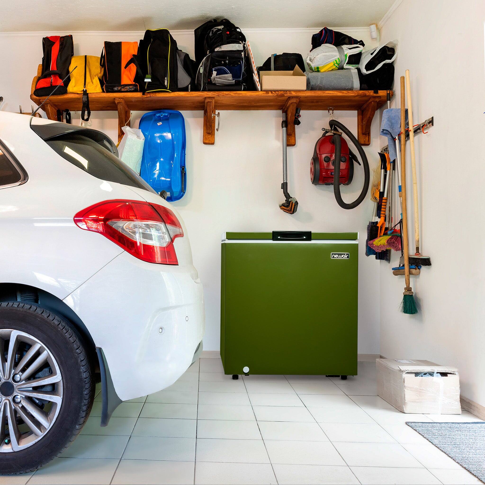 Alt View 6. NewAir - 5 Cu. Ft. Mini Deep Chest Freezer and Refrigerator,  Military Green with Digital Temperature Control - Olive Green.