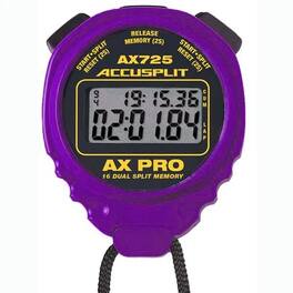 Accusplit - AX725 Pro Memory Professional Stopwatch with 16 Dual Split Memory | Precise and Reliable Million Cycle Switches - Purple