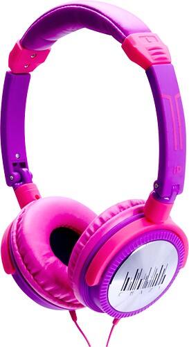 Angle Standard. iDance - Crazy DJ Headphones - Pink/Purple.