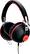 Angle Standard. iDance - Hipster DJ Headphones - Aluminum, Black, Red.
