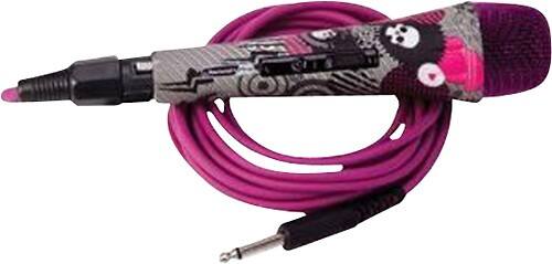 Angle Standard. Jammin Pro - COLOR MIC Wired Microphone - Pink Graffiti.