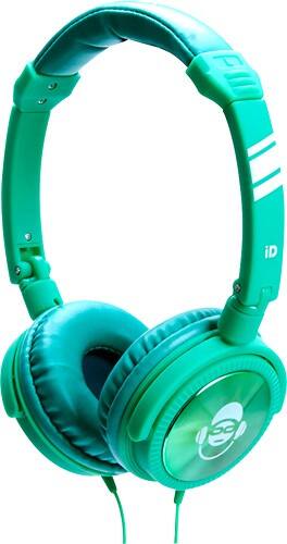Angle Standard. iDance - Jockey Over-the-Ear DJ Headphones - Green.