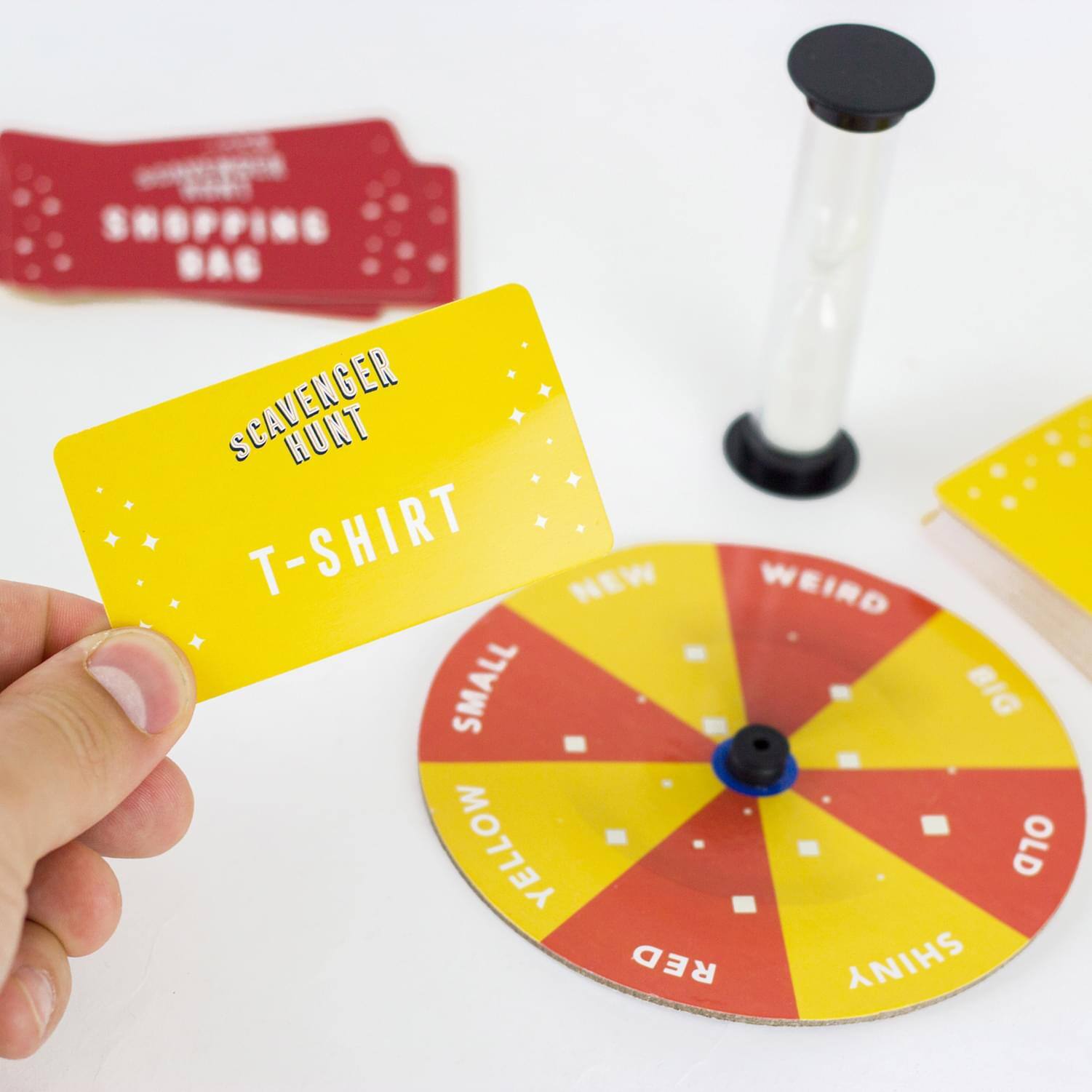 Scavenger Hunt T-Shirt  
New Weird Small Big Yellow Old Red Shiny